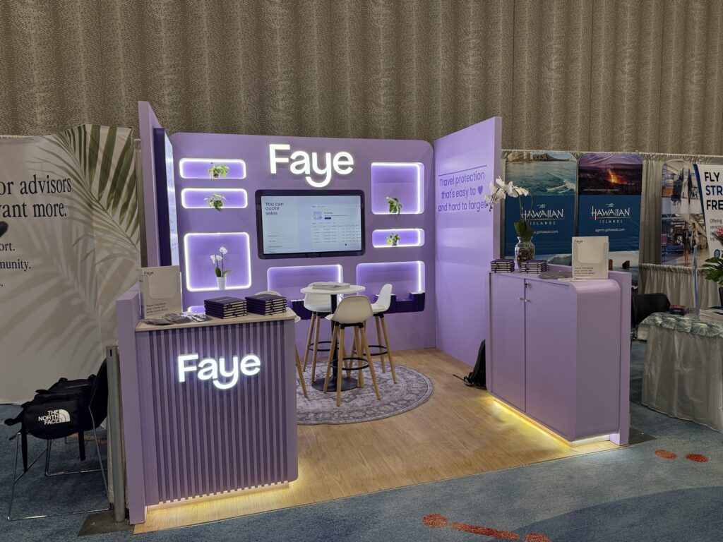 Faye booth at ASTA 2026, San Diego — EC Exhibits