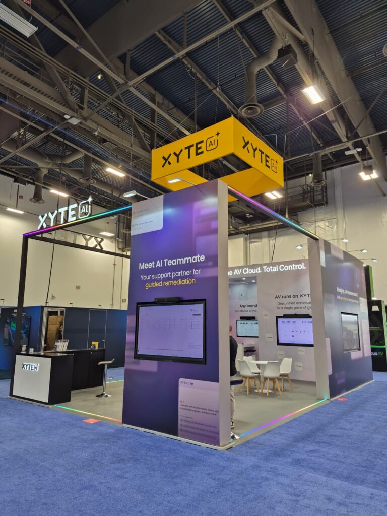 Xyte booth at InfoComm 2026, Las Vegas — EC Exhibits