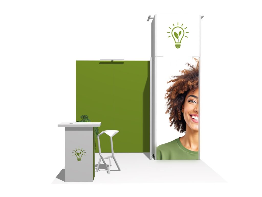 Backlight Classic 10x10 inline trade show booth rental — EC Exhibits