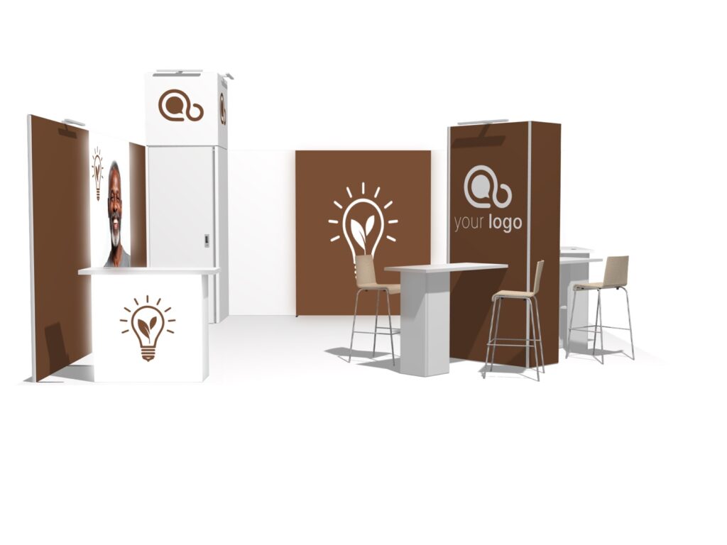 Backlight Classic 20x20 corner trade show booth rental — EC Exhibits
