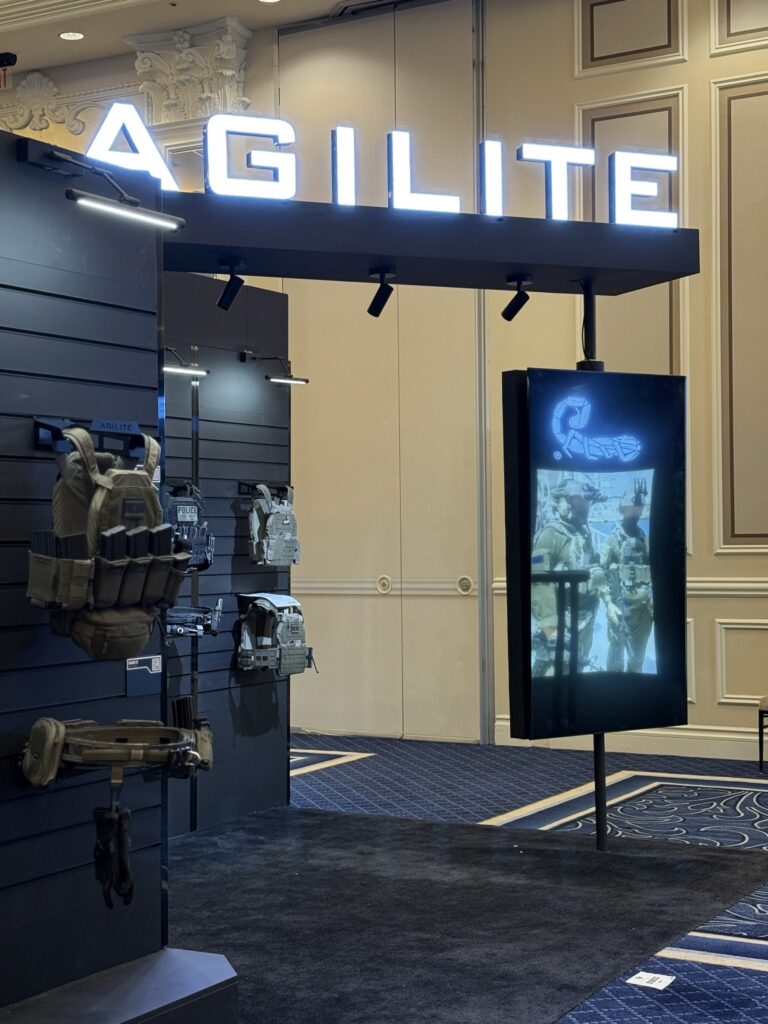Agilite booth at SHOT Show 2026, Las Vegas — EC Exhibits