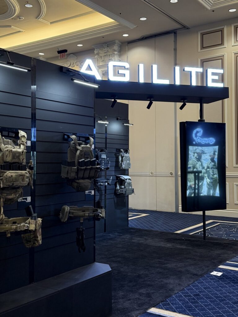 Agilite booth at SHOT Show 2026, Las Vegas — EC Exhibits