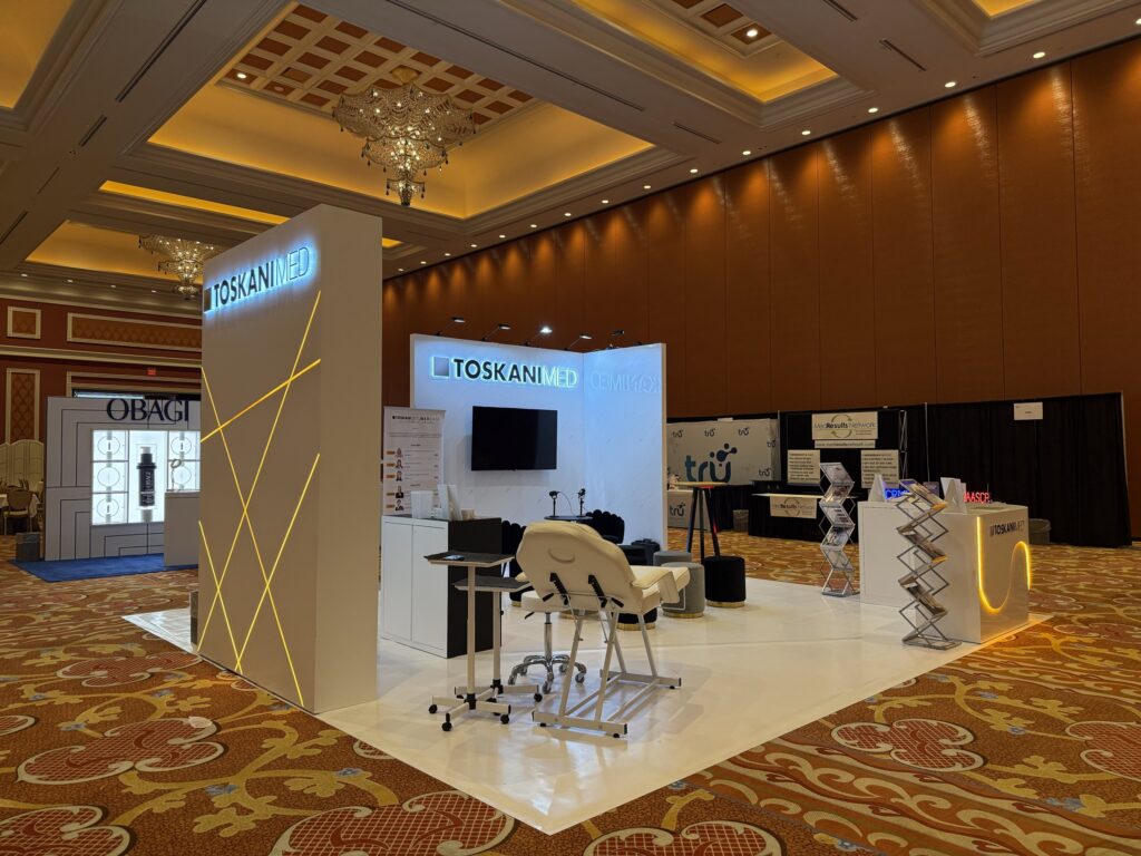 Toskani booth at The Aesthetic Show 2026, Las Vegas — EC Exhibits