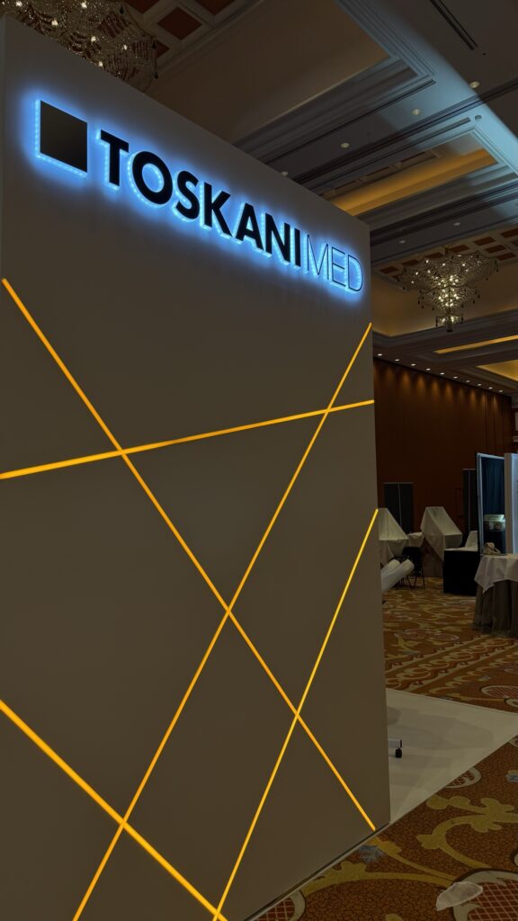 Toskani booth at The Aesthetic Show 2026, Las Vegas — EC Exhibits